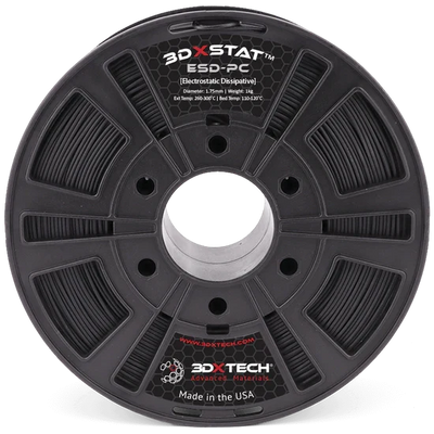 Black - 1.75mm 3DXTech 3DXSTAT® ESD-PC Filament - 0.75 kg 3DXTech