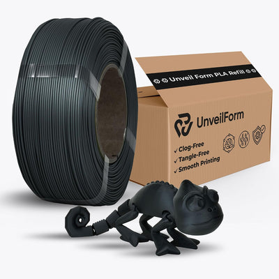 Black - Unveil Form Refill PLA - 1.75mm, 1kg Unveil Form