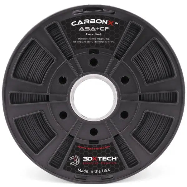 Negro: filamento 3DXTech CarbonX™ CF ASA de 1,75 mm - 0,75 kg