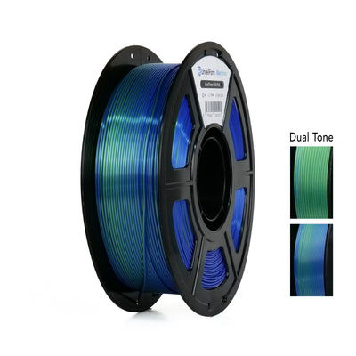 Azul/Verde - Descubre Form Dual Tone Silk PLA - 1,75 mm, 1 kg