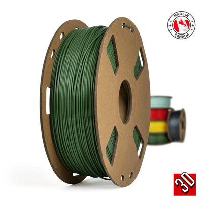 Dark Green - Canadian-made PETG+ Filament - 1.75mm, 1kg