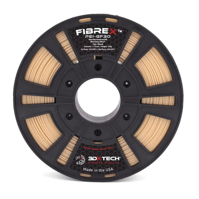 Natural - Filamento Natural 3DXTech FibreX™ PEI+GF30 con fibra de vidrio ULTEM™ de 1,75 mm - 0,25 kg