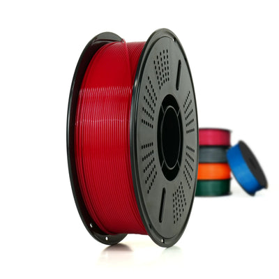 Rojo: filamento PETG económico con carrete - 1,75 mm, 1 kg