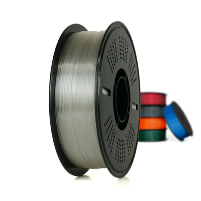 Transparent - Budget PETG Filament (With Spool) - 1.75mm, 1kg