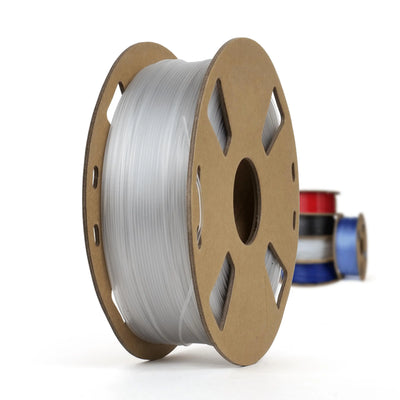 Natural/Transparente - Filamento PETG+ fabricado en Canadá - 1,75 mm, 1 kg