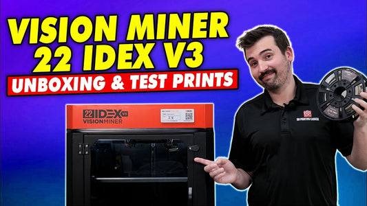VISION MINER 22 IDEX v3 - Unboxing & Test Prints