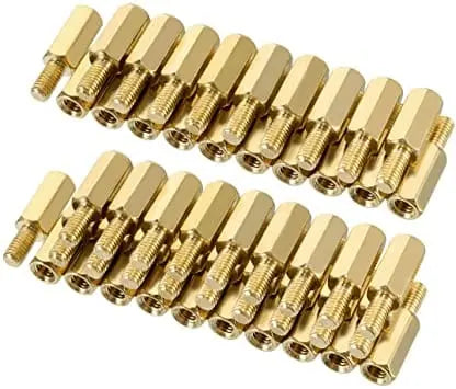 Separador de latón de 10 mm - Rosca M3x6 mm - 10 piezas