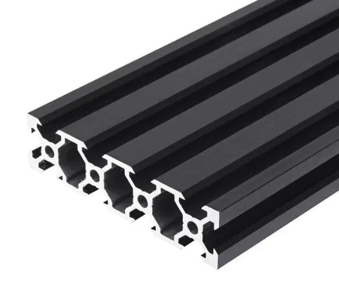 Extrusión de ranura en V 2080 de la serie 20 - 20mm X 80mm X 2.5m - Negro
