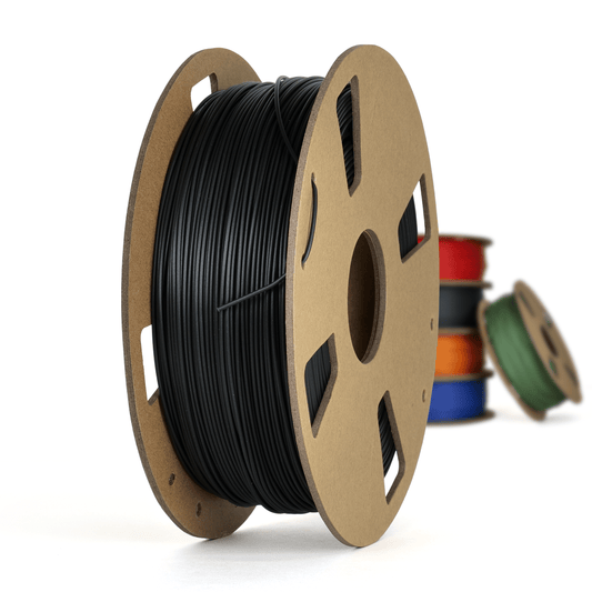 Black - Canadian-made Matte PLA+ Filament - 1.75mm, 1 kg