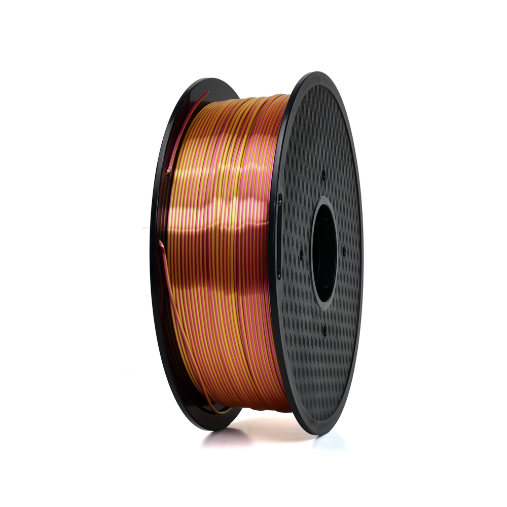 Red/Green/Gold - Tri-Color Standard PLA Silk Filament - 1.75mm, 1kg 3D Printing Canada