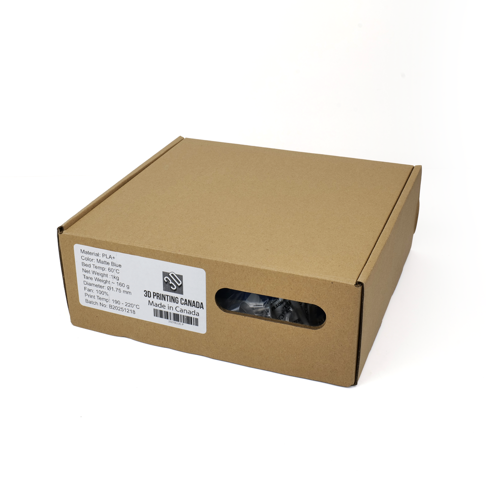 Blue - Canadian-made Matte PLA+ Filament - 1.75mm, 1kg 3D Printing Canada