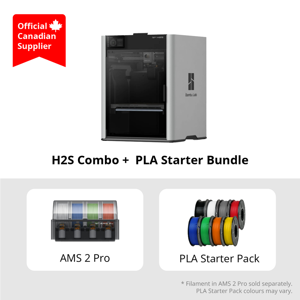Bambu Lab H2S Combo New Starter Pack with 8 x 1kg Spools of PLA Filament [Best Buy Exclusive]