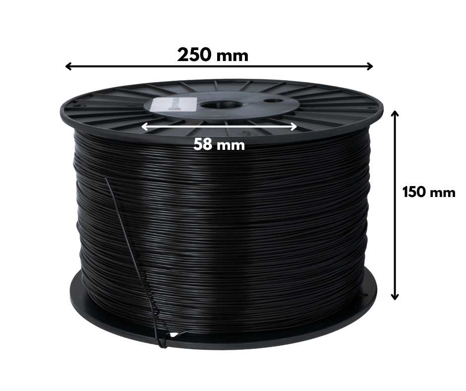 Negro - Filamento PLA estándar - 1,75 mm, 10 kg 