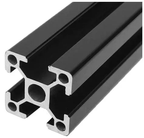 4040 T-Slot Extrusion 40 Series - 40mm X 40mm X 2.5 m - 15mm Centre Web - Black