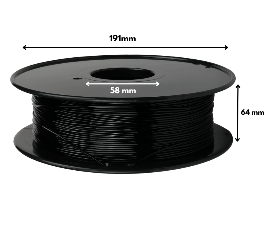 Traffic Black - Spectrum Light Weight PLA Filament - 1.75mm. 0.25kg