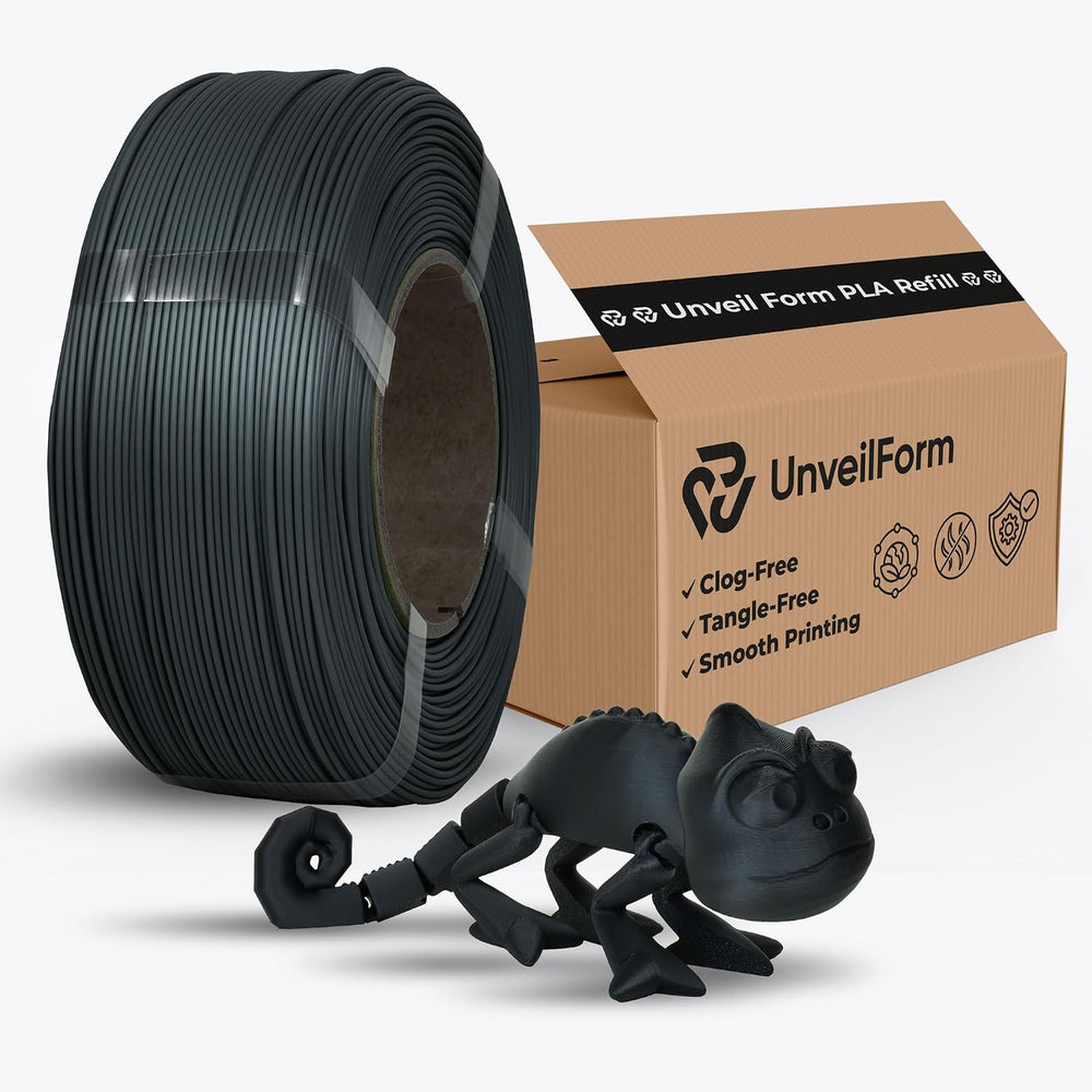 Black - Unveil Form Refill PLA - 1.75mm, 1kg Unveil Form