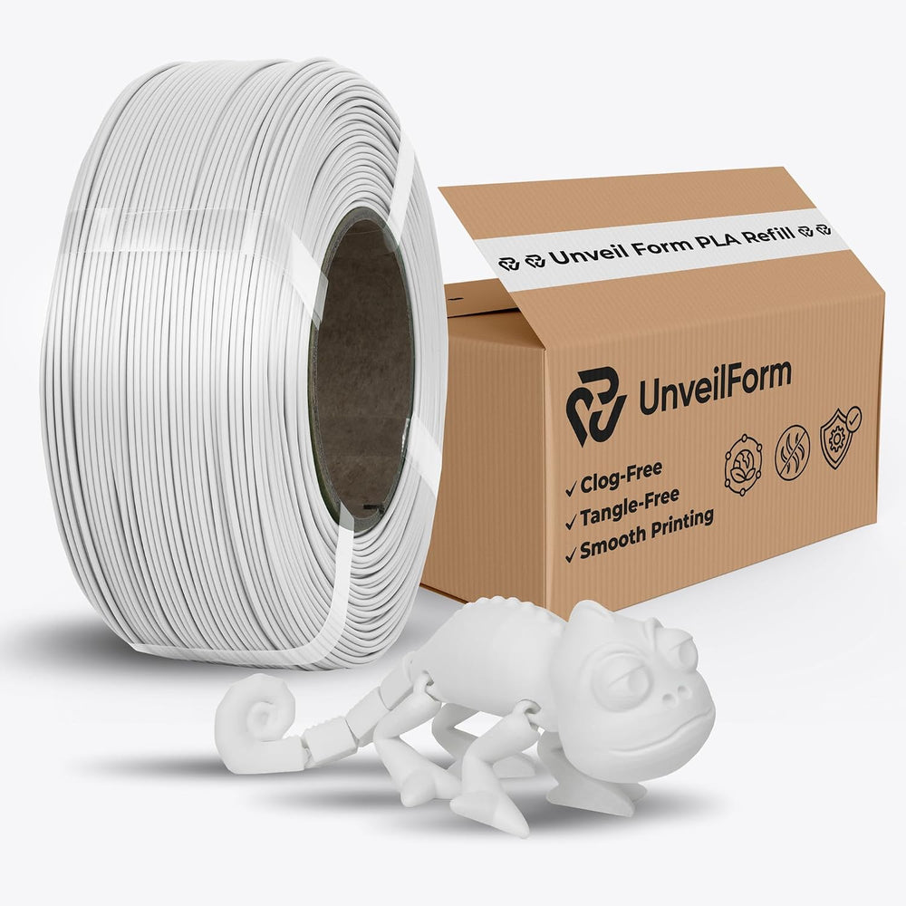 White - Unveil Form Refill PLA - 1.75mm, 1kg Unveil Form
