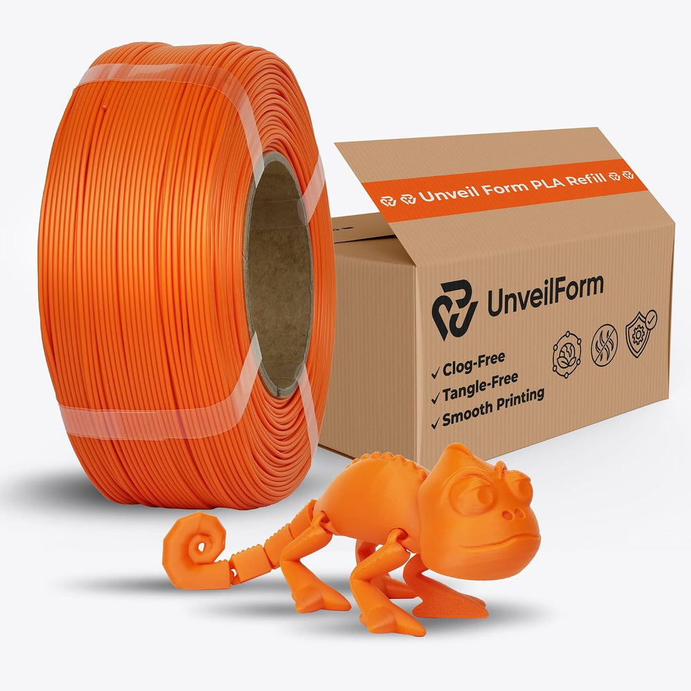 Orange - Unveil Form Refill PLA - 1.75mm, 1kg Unveil Form