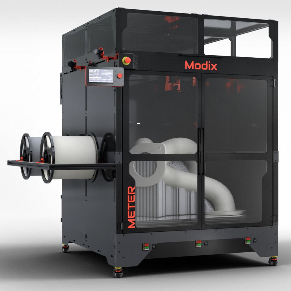 Modix BIG-Meter large-format 3D printer with enclosure, tilt screen and 8 kg spool shelf