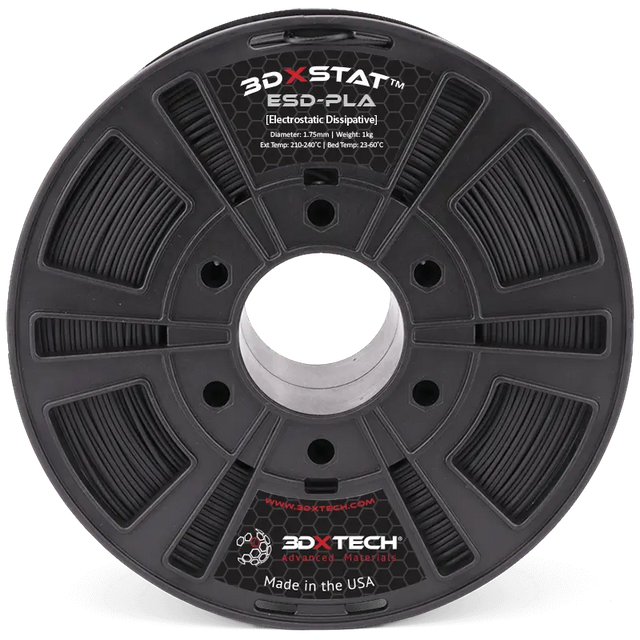 Negro - Filamento ESD PLA 3DXTech 3DXSTAT® de 3DXTech de 1,75 mm - 0,75 kg