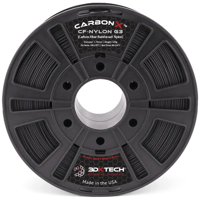 Negro - Filamento de nailon 3DXTech CarbonX™ PA6+CF [Gen3] 1.75 mm - 0.75 kg