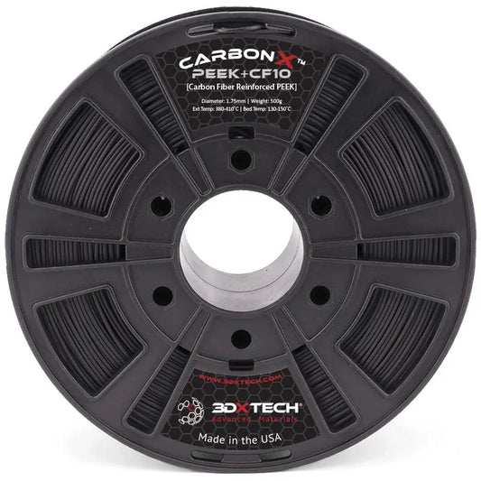 Negro - Filamento 3DXTech CarbonX™ PEEK+CF10 de 1,75 mm - 0,5 kg