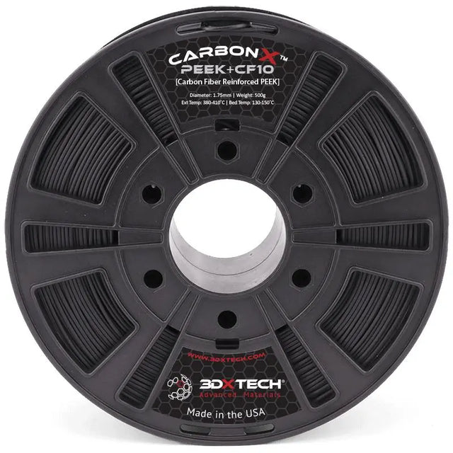 Negro - Filamento Black de 1.75mm 3DXTech CarbonX™ PEEK+CF10 - 0,5 kg