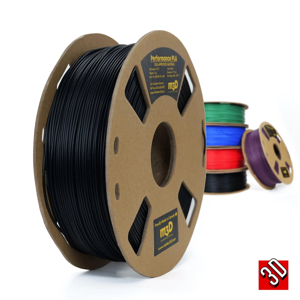 Negro - Filamento ABS Matter3D Performance de 1,75 mm - 1 kg