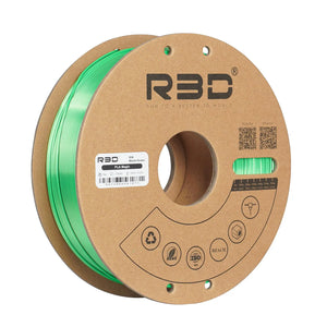 Black/Green- R3D Dual Colour Silk PLA Magic Filament - 1.75mm, 1kg