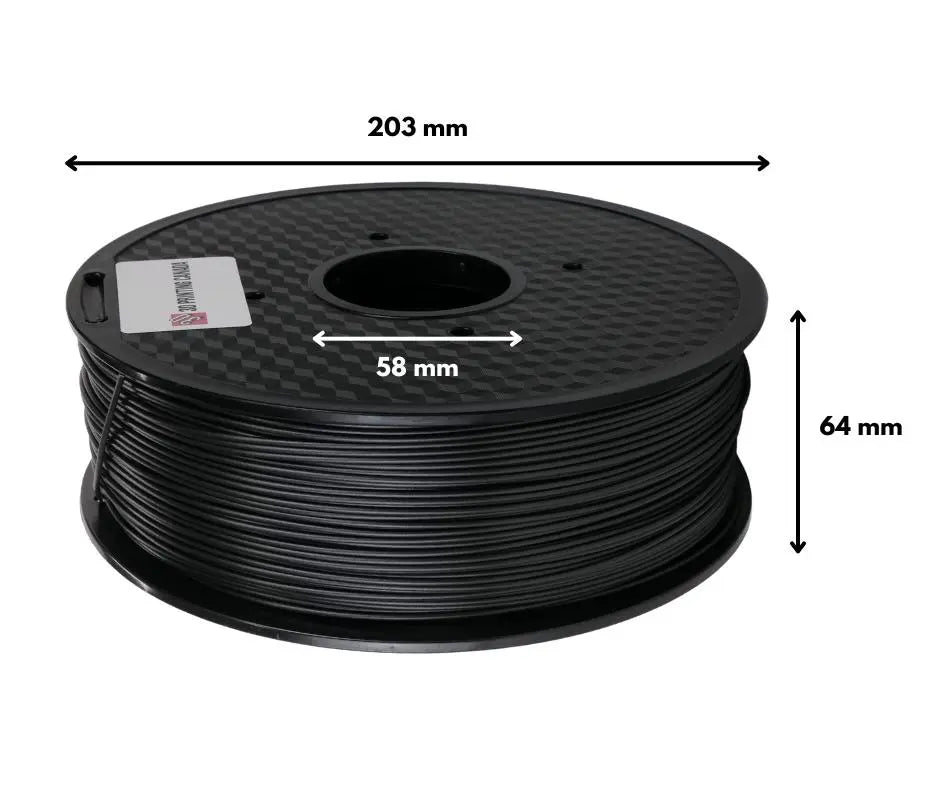 Negro - Filamento PETG económico - 1,75 mm, 1 kg