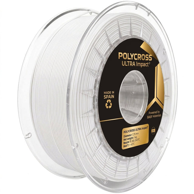 White - Sakata Polycross Ultra Impact PLA Filament - 1.75mm, 1kg Sakata