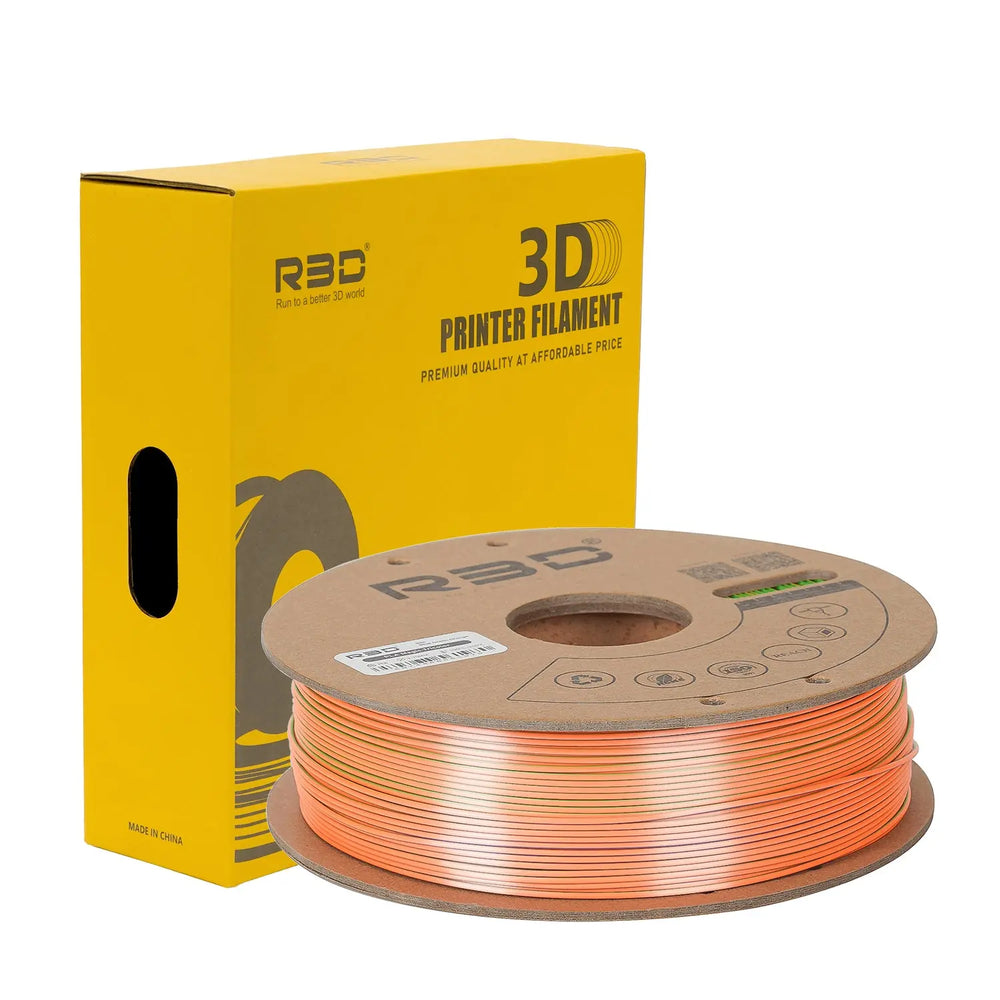 Colour R3d R3D Tri Color Silk PLA Blue Green Orange 1.75mm 1kg