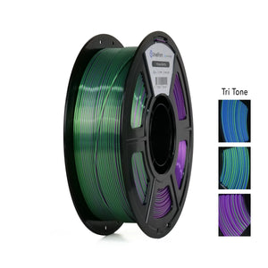Blue/Green/Purple - Unveil Form TriTone Silk PLA - 1.75mm, 1kg
