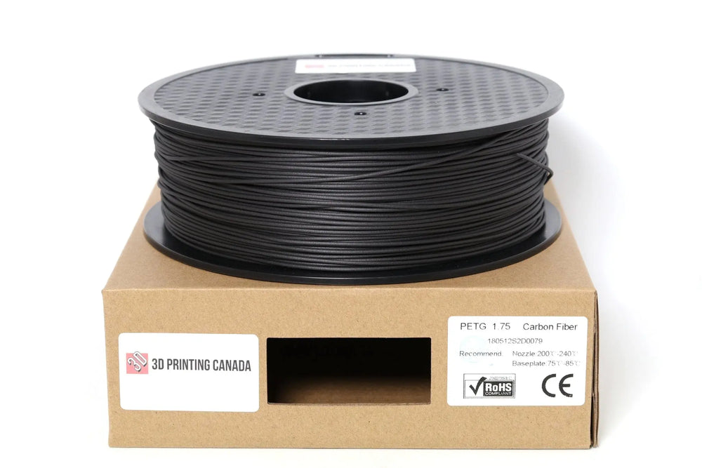 Carbon Fiber - Standard PETG Filament - 1.75mm, 1kg (Copy) 3D Printing Canada