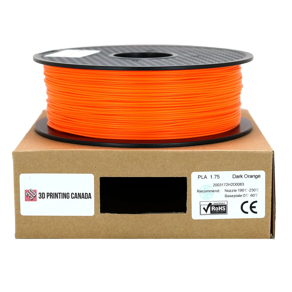Naranja oscuro - Filamento PLA estándar - 1,75 mm, 1 kg