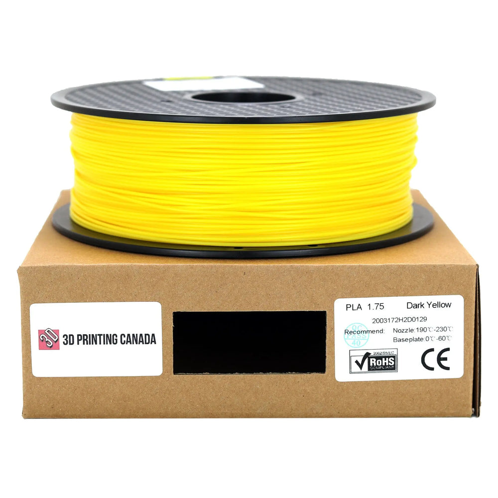 Amarillo oscuro - Filamento PLA estándar - 1,75 mm, 1 kg