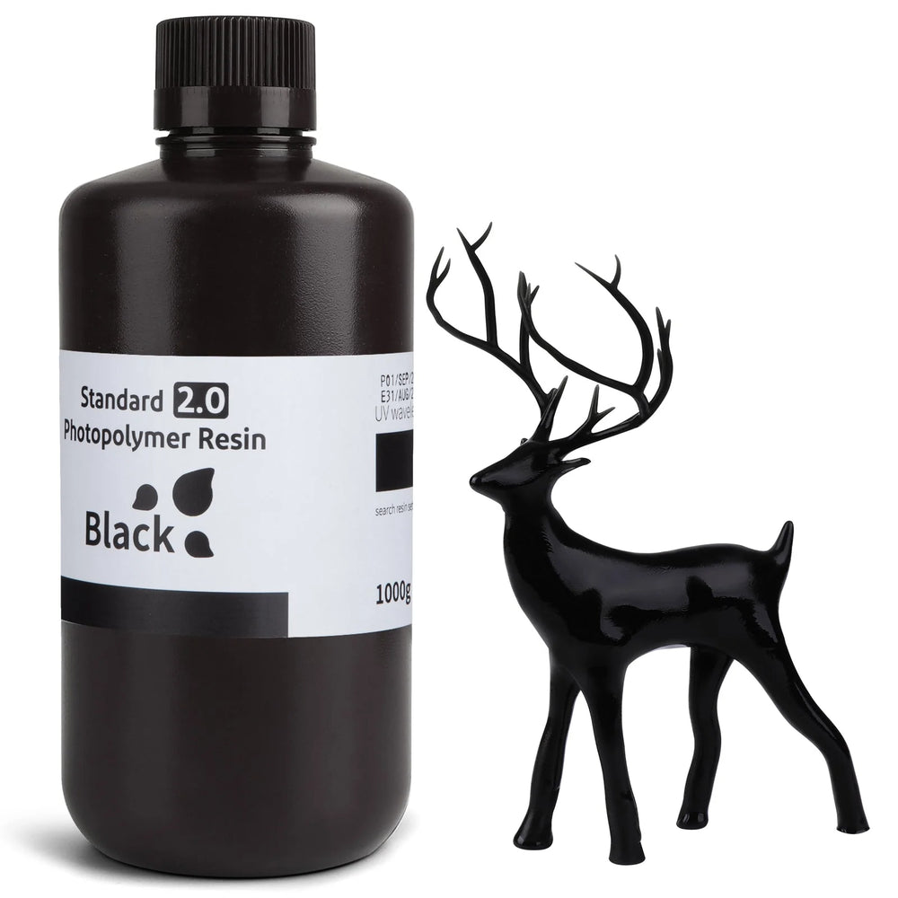ELEGOO Standard 2.0 Resin 1000G - Black ELEGOO