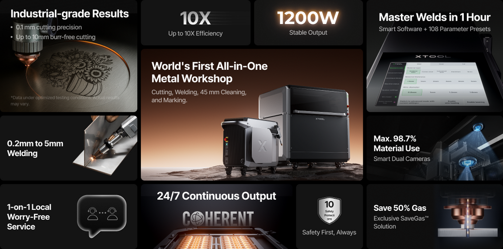 xTool MetalFab features