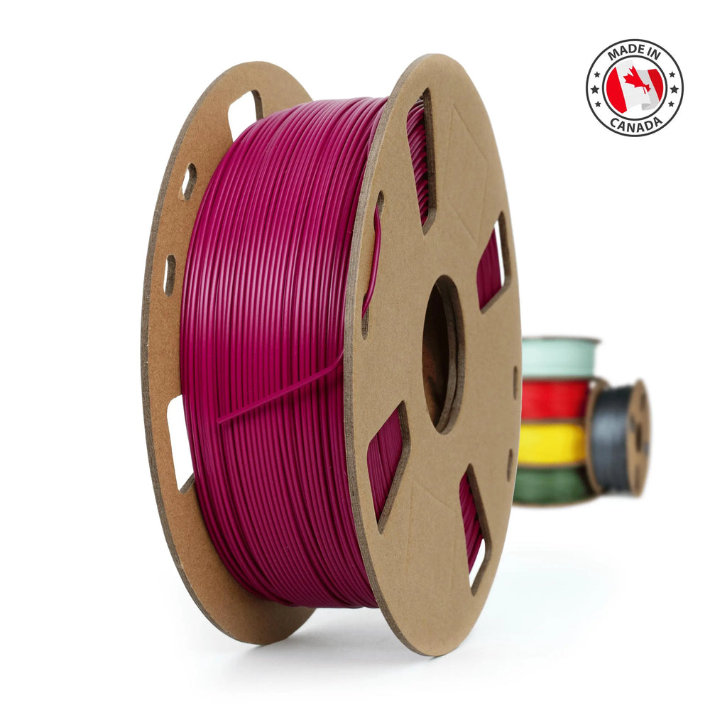 Fucsia: filamento PLA+ de fabricación canadiense: 1,75 mm, 1 kg