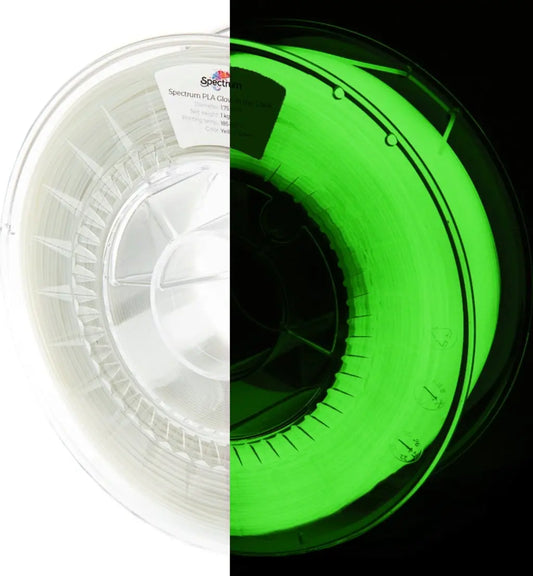 Glow In The Dark Yellow Green - Spectrum ASA 275 Filament - 1.75mm, 0.25kg