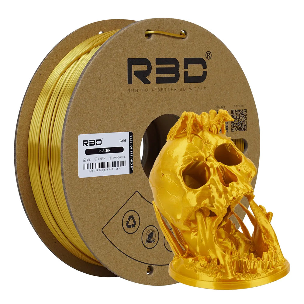 Gold - R3D Silk PLA Filament - 1.75mm, 1kg R3D