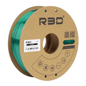 Green - R3D Silk PLA Filament - 1.75mm, 1kg