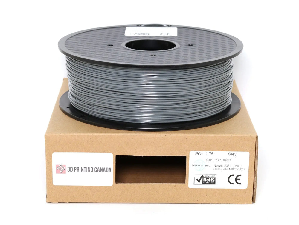 Grey - Standard PC+ Filament - 1.75mm, 1kg