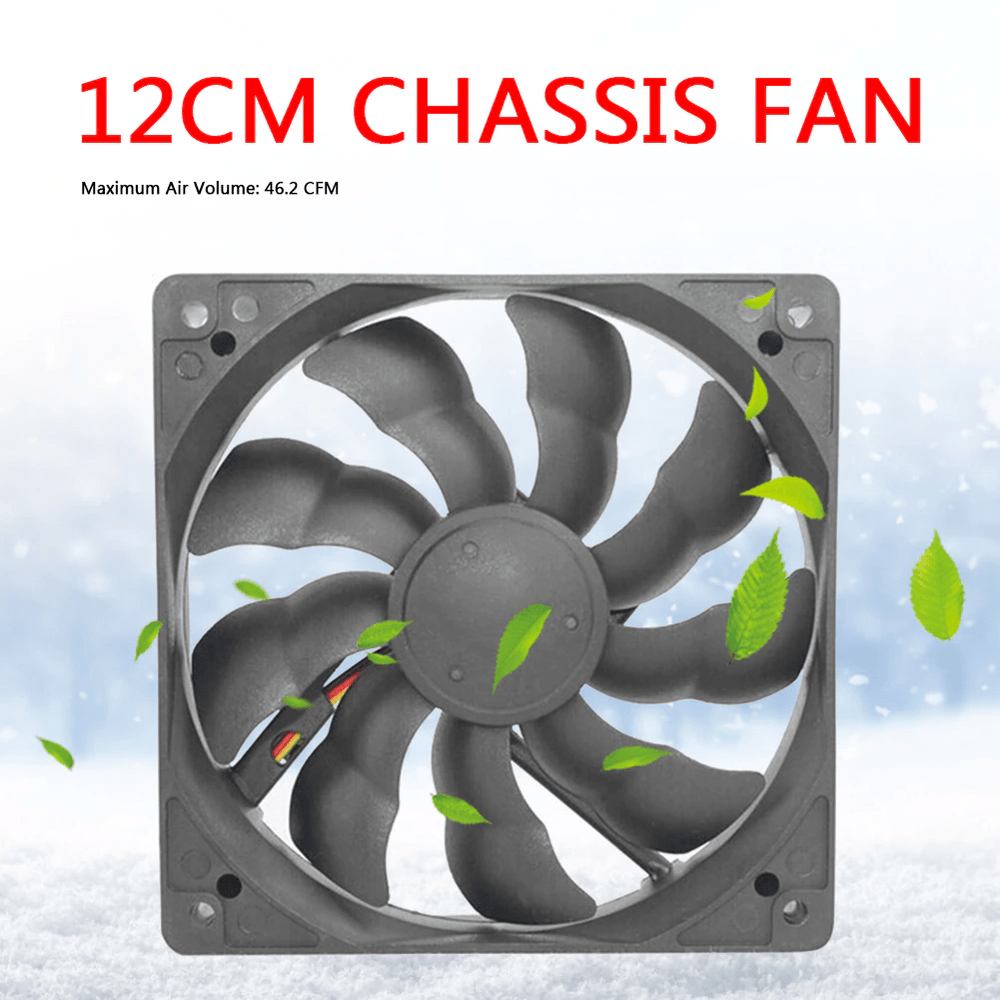 120mm 12v High Air Flow Cooling Fan (46.2CFM) 3 pin