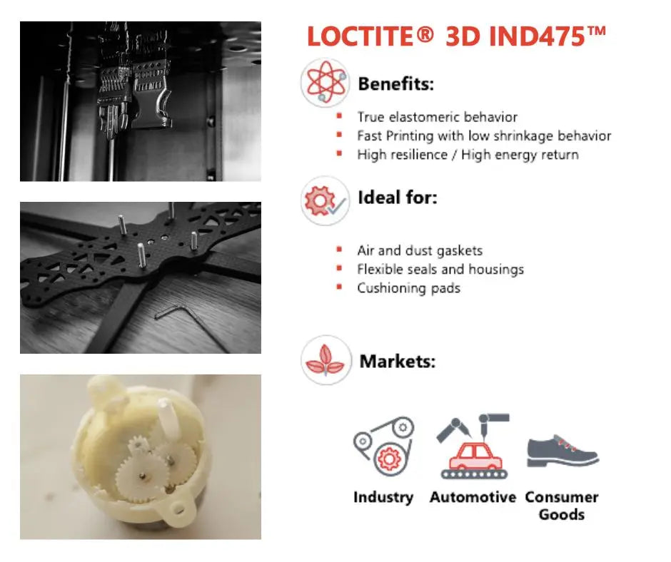 Henkel LOCTITE 3D IND475 Resina elastomérica - 1 kg