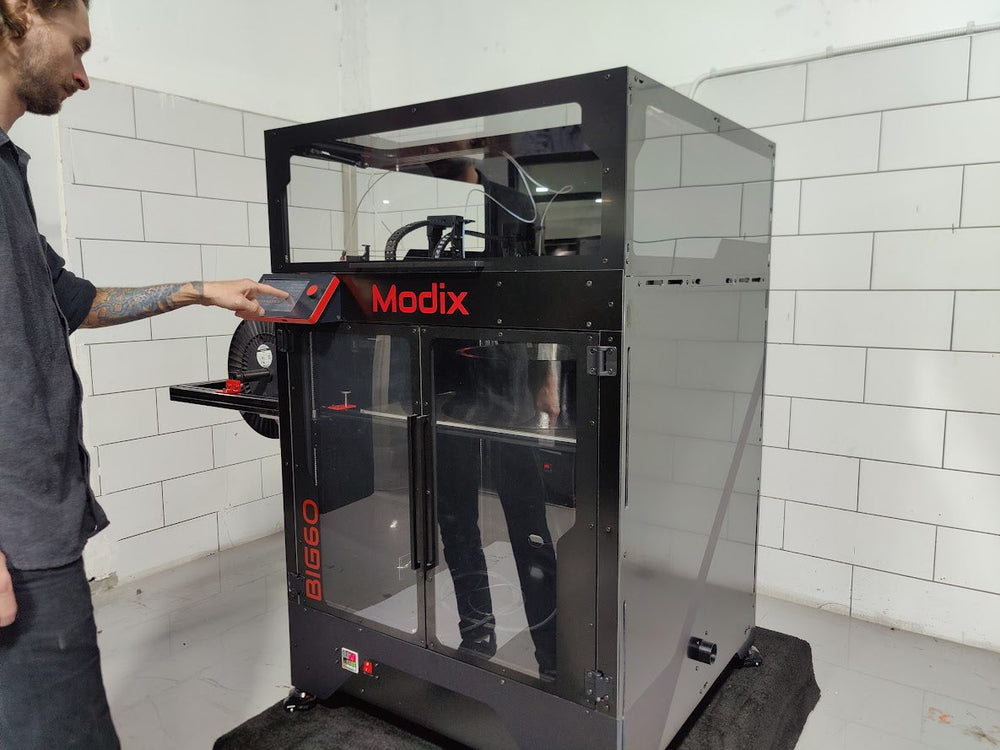 Modix BIG-60 with the optional enclosure, front doors open