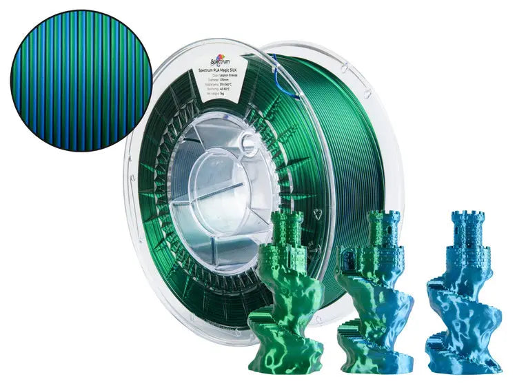Lagoon Breeze - Spectrum PLA Magic SILK Filament - 1.75mm, 1kg Spectrum Filaments