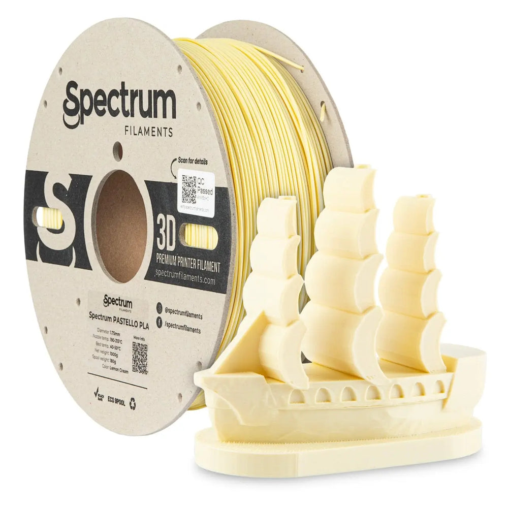 Lemon Cream - Filamento PLA Spectrum Pastello - 1,75 mm, 1 kg