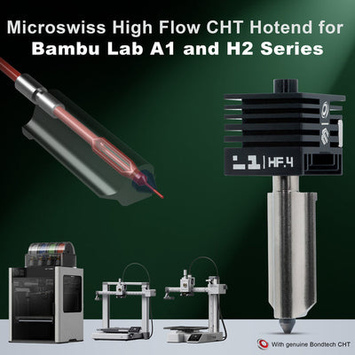 Micro Swiss CHT Hotend de alto flujo para CHT para Bambu Lab A1, A1 Mini, H2D, H2S - 0.4 mm