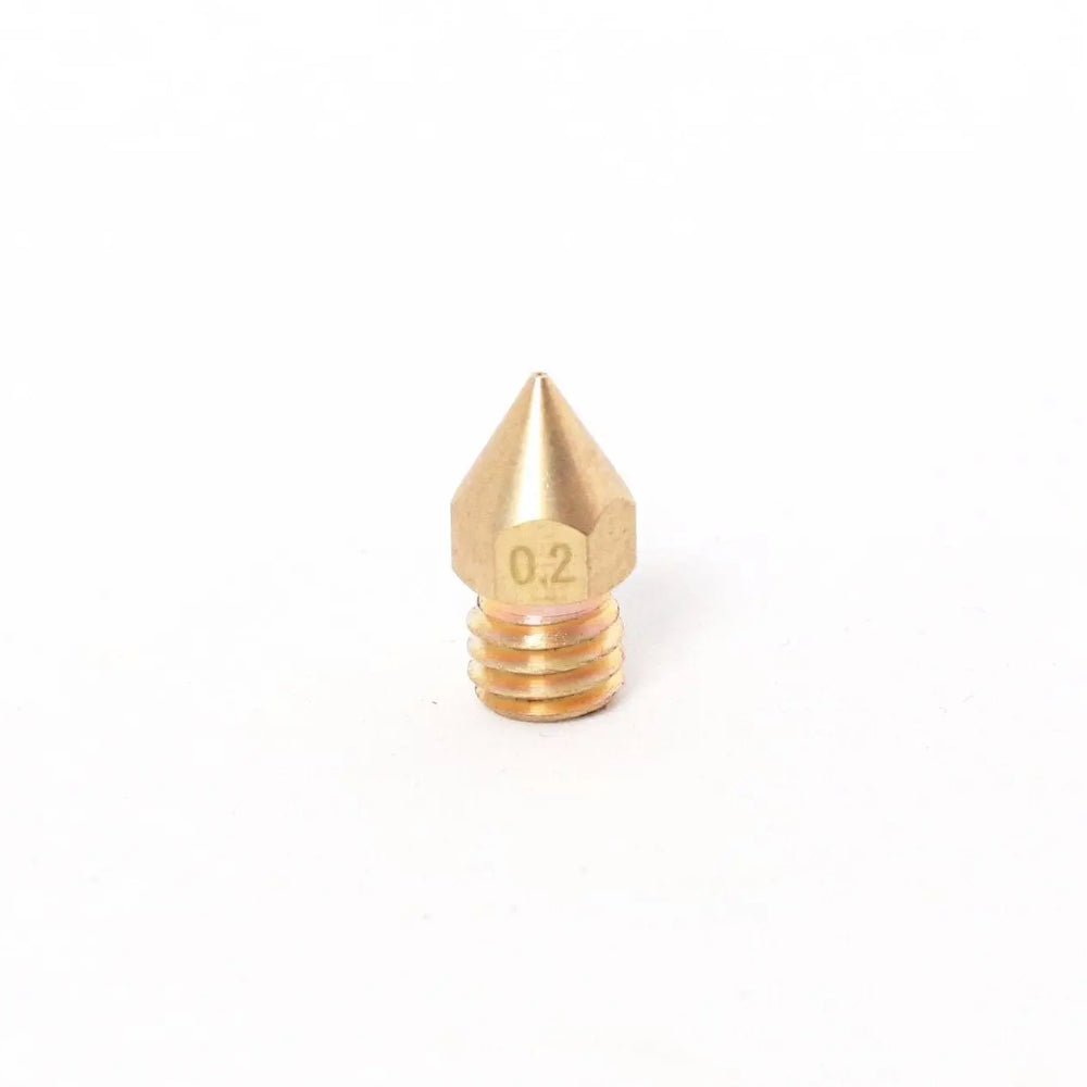 MK8 Brass Nozzle 1.75mm-0.2mm (5mm Thread Length) (5 Pack)